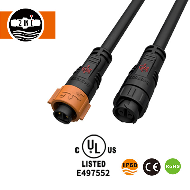 UL Listed M16 Waterproof Auto Lock Konektor